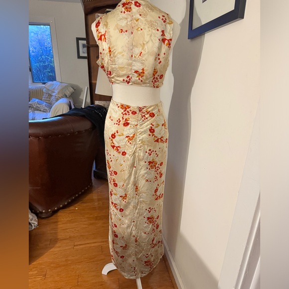 Auteur silk twist gown in kimono print, size S - Picture 3 of 15